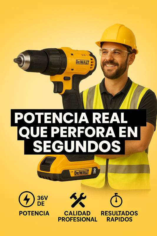 TALADRO PRO 36V MAX — Potencia Real que perfora todo en segundos
