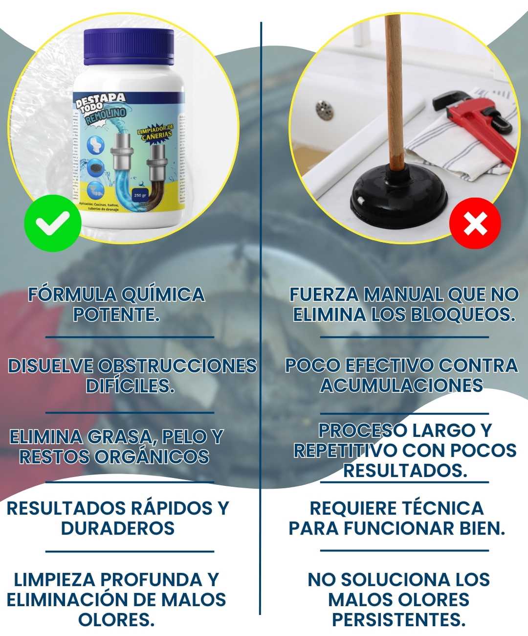 TURBODRENO™ – Desatasca Cualquier Tubería en 5 Minutos o Menos