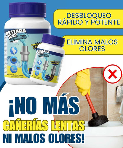 TURBODRENO™ – Desatasca Cualquier Tubería en 5 Minutos o Menos